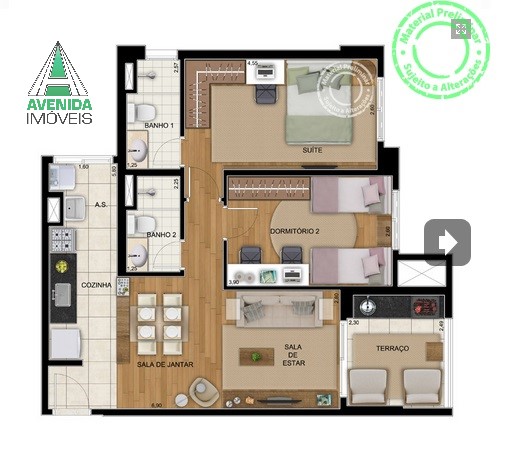 Apartamento 71 m²c/ 2 dormitórios, Jd. Independência, SBC